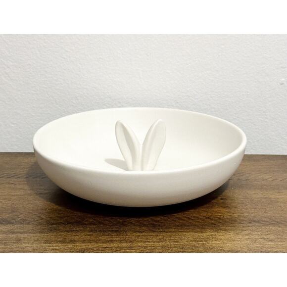 NWT: Threshold - Ivory, Stoneware, Easter Bunny Ears, Candy Bowl - Picture 1 of 4